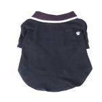 Back view black polo dog t shirt